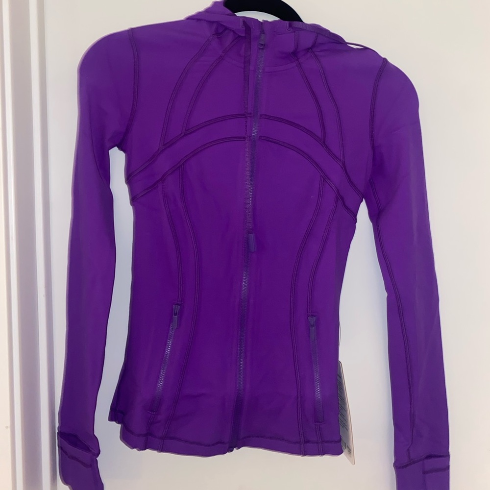 Define Jacket Hooded Purple size 2